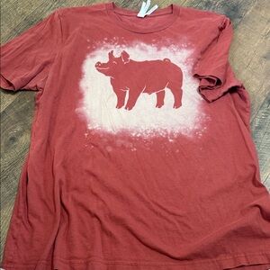 Bella Canvas Red Pig Graphic Tee